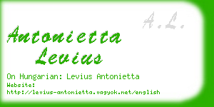 antonietta levius business card